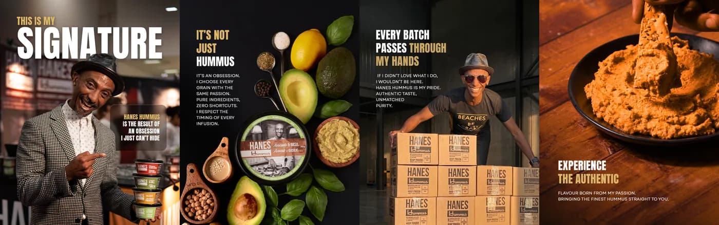 Hanes Hummus, Branding & Identity