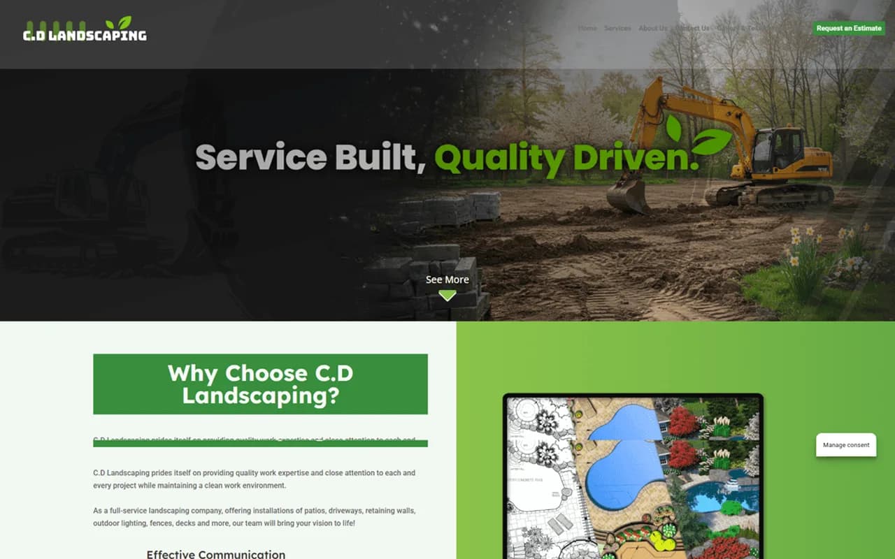 C.D Landscaping website